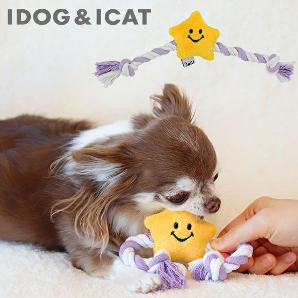 【 犬 おもちゃ 】iDog ひっぱりお星様 鳴き笛入り アイドッグ メール便OK