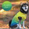 ジャックラッセルテリア4.5kg(首26/胴41/丈29cm)のまりもちゃんはブルーオレンジのLを着用
