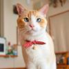 カラー 猫 首輪 安全 】iCat moscape ラブリーカラー ちりめん×結びリボン 防虫 