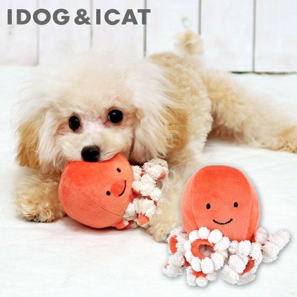 【 犬 おもちゃ 】IDOG&ICAT にょろにょろタコさん 鳴き笛入り  アイドッグ
