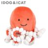 【 犬 おもちゃ 】IDOG&ICAT にょろにょろタコさん 鳴き笛入り  アイドッグ