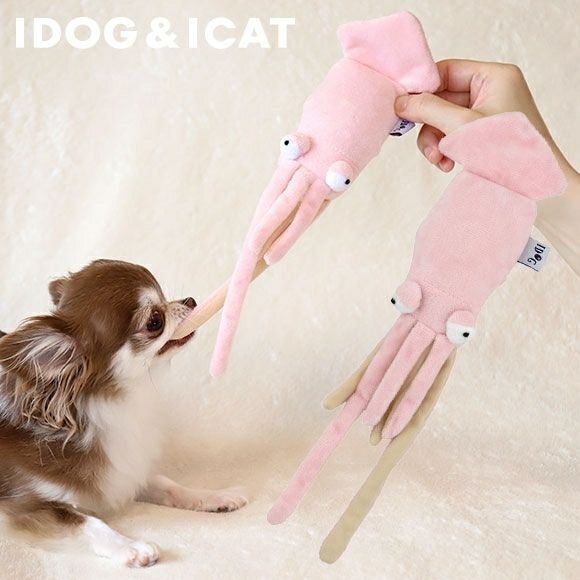 Idog Icat本店 Idog Icat いかりイカ カシャカシャ 鳴き笛入り アイドッグ