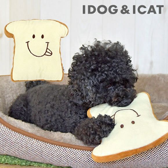 【 犬 おもちゃ 】iDog スマイリー食パン 鳴き笛入り アイドッグ