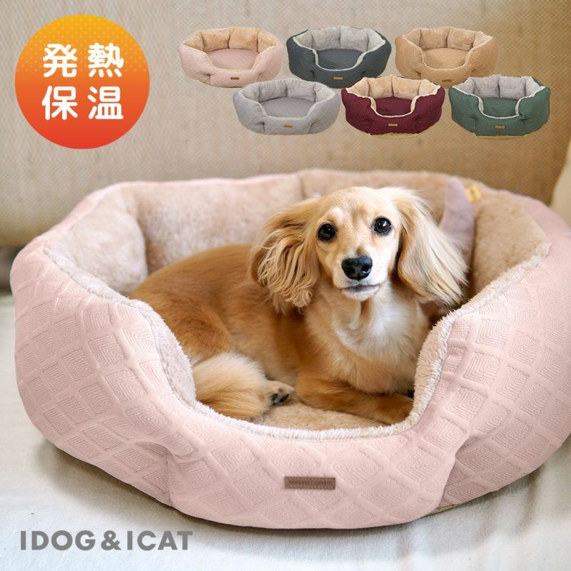 IDOG&ICATWARMラウンドベッド発熱保温ファーアイドッグ。