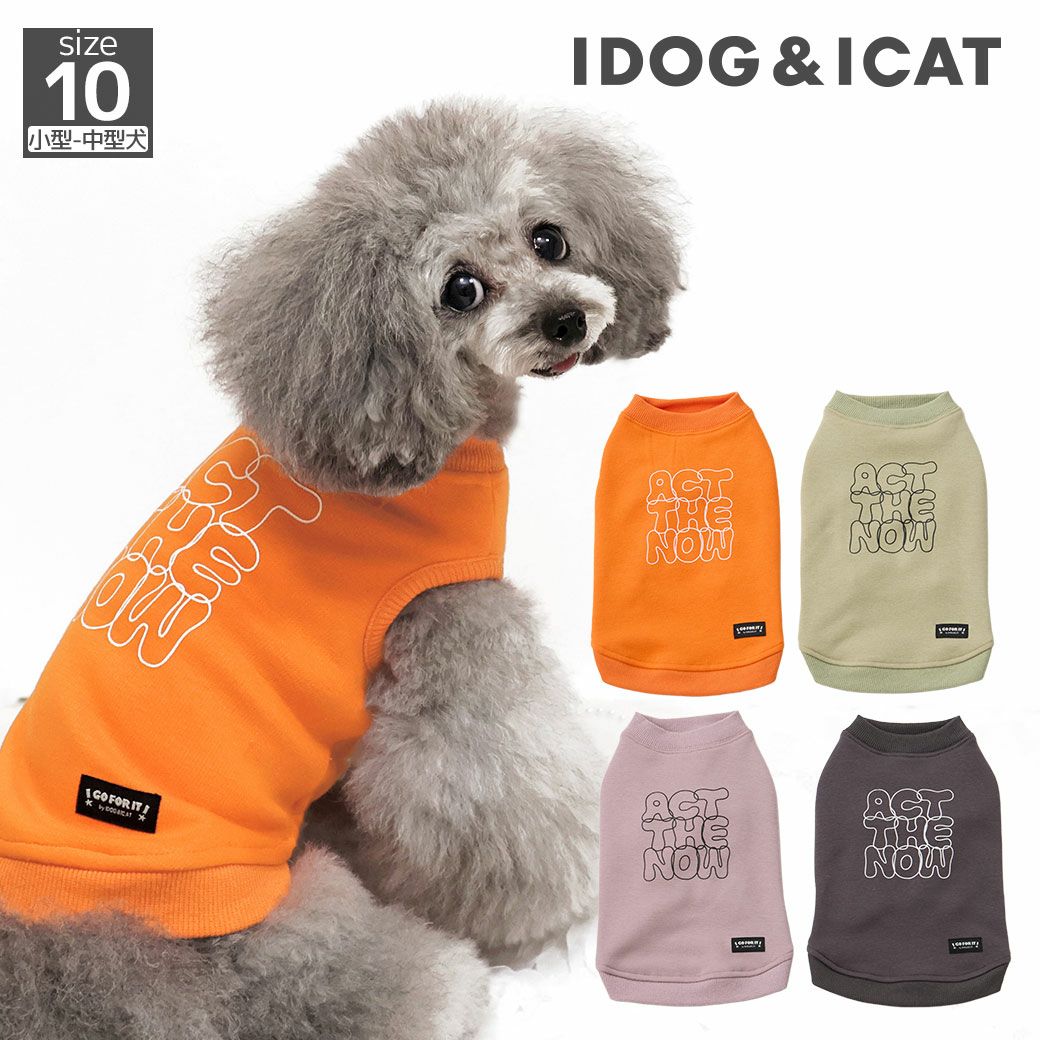 iDog裏起毛バックプリントタンク
