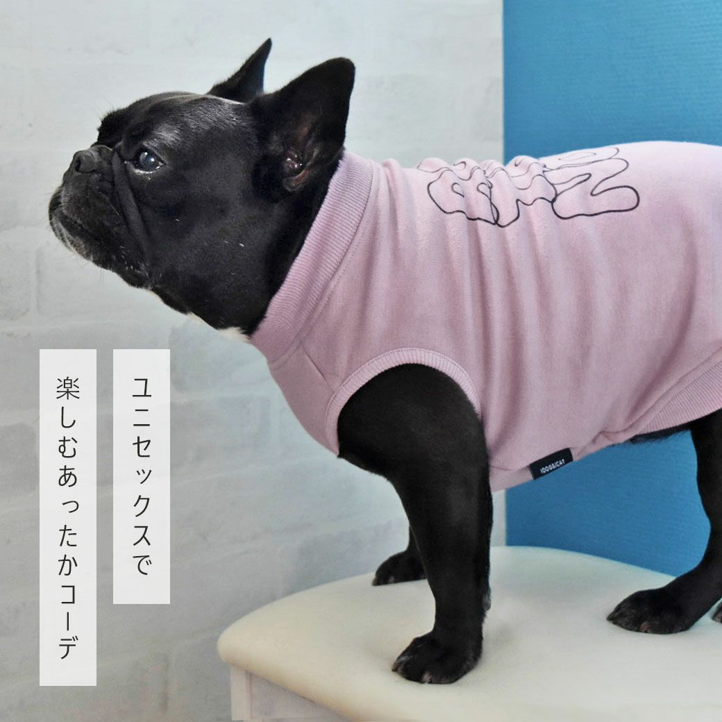 iDog裏起毛バックプリントタンク