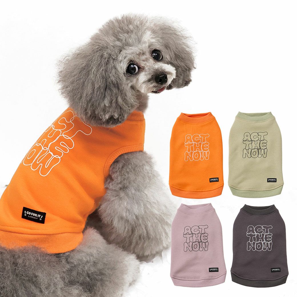 iDog裏起毛バックプリントタンク