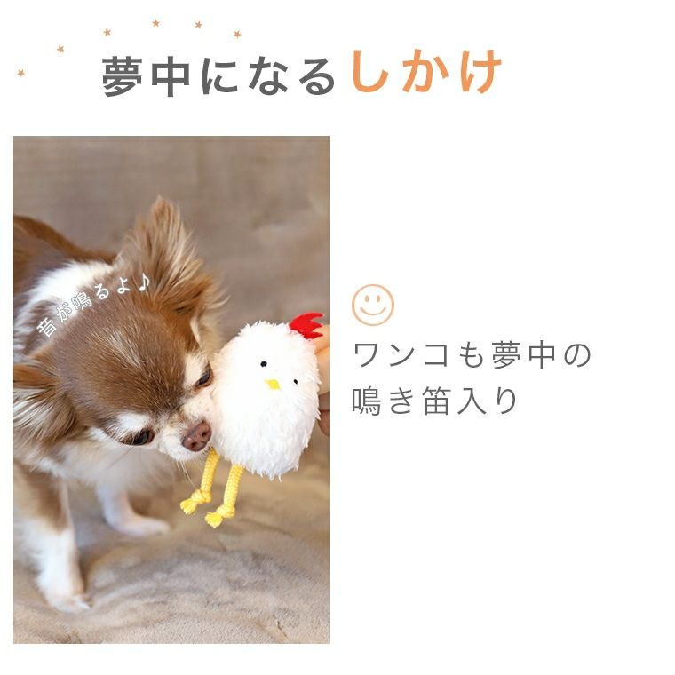 【 犬 猫 おもちゃ 】iDog iToy にわとり 鳴き笛入り アイドッグ