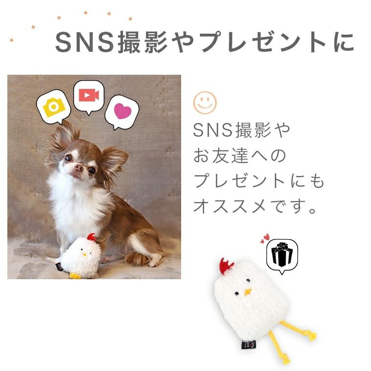 【 犬 猫 おもちゃ 】iDog iToy にわとり 鳴き笛入り アイドッグ
