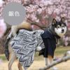 柴犬10.9kg(首42/胴58/丈43cm)のかんたくんは銀色のLarge-Sを着用