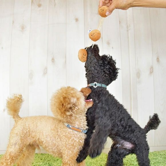 【 犬 おもちゃ 】iDog のびのびなっとう 鈴とカシャカシャと鳴き笛入り アイドッグ