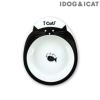 【 犬 猫 フードボウル 】IDOG&ICAT ドゥーエッグフードボウル浅皿 キャットフェイス