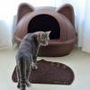 【 猫 トイレ 】iCat アイキャット オリジナル しまネコ砂取りマット