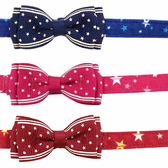 【 猫 首輪 安全 】iCat キティカラー ランダムスター×スターリボン メール便OK