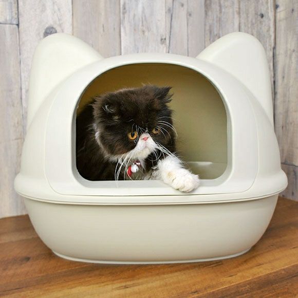 【 猫 トイレ おしゃれ 】iCat アイキャット オリジナル ネコ型トイレット スコップ付