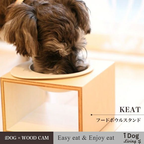 【 犬 猫 食器台 】iDog Living Keat キートスクエア1 Lサイズ フードボウル別売
