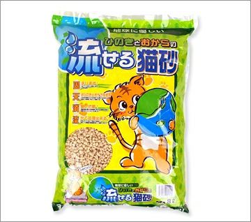 【 猫砂 トイレ 】地球に優しい ひのきとおからの流せる猫砂 8L