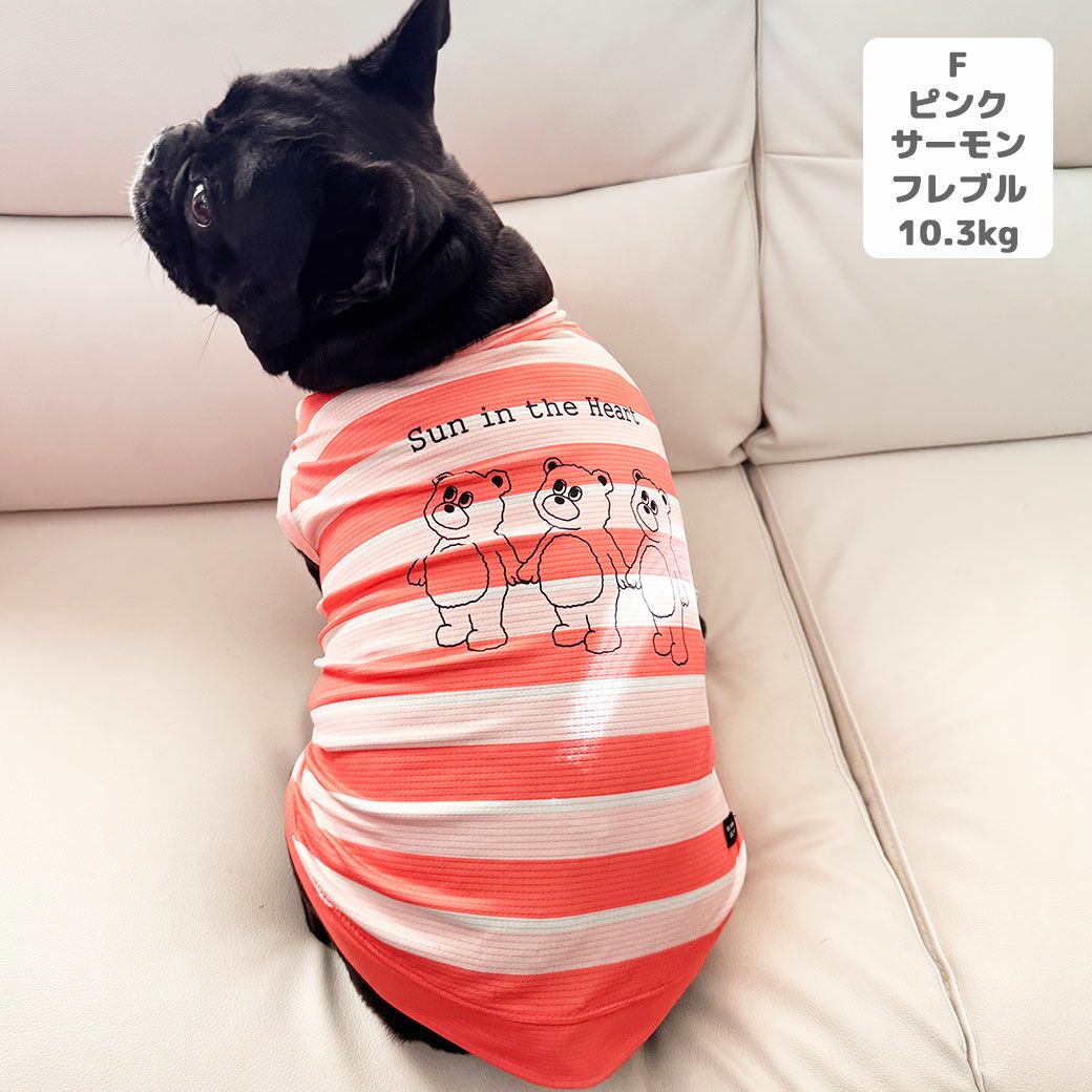 フレブル10.3kg(首38/胴56/丈34cm)のP?cheちゃんはピンクサーモンのFを着用