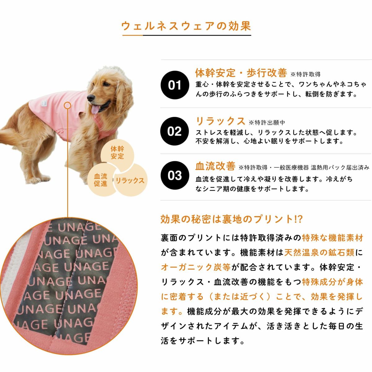 着せやすく、脱げにくく、動きやすい