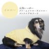ミニチュアダックス7.0kg(首31/胴46/丈42cm)の虎之助くんはイエローのDLを着用