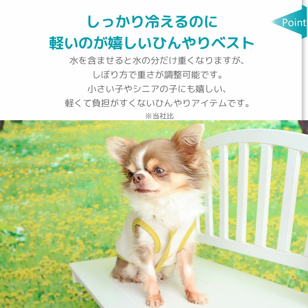 しっかり冷えるのに軽いのが嬉しいひんやりベスト
