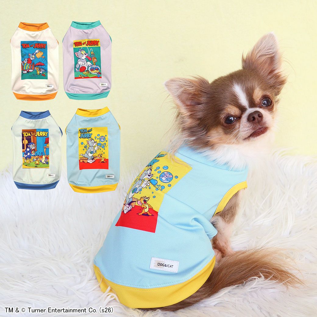 iDogCOOLChill+MOSCAPETOMandJERRYポップアートタンク接触冷感防蚊アイドッグ