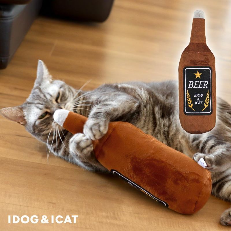 iDog ケリケリビール瓶 カシャカシャ入り-犬猫ペット用品通販 IDOG&ICAT|ペット 猫 おもちゃ