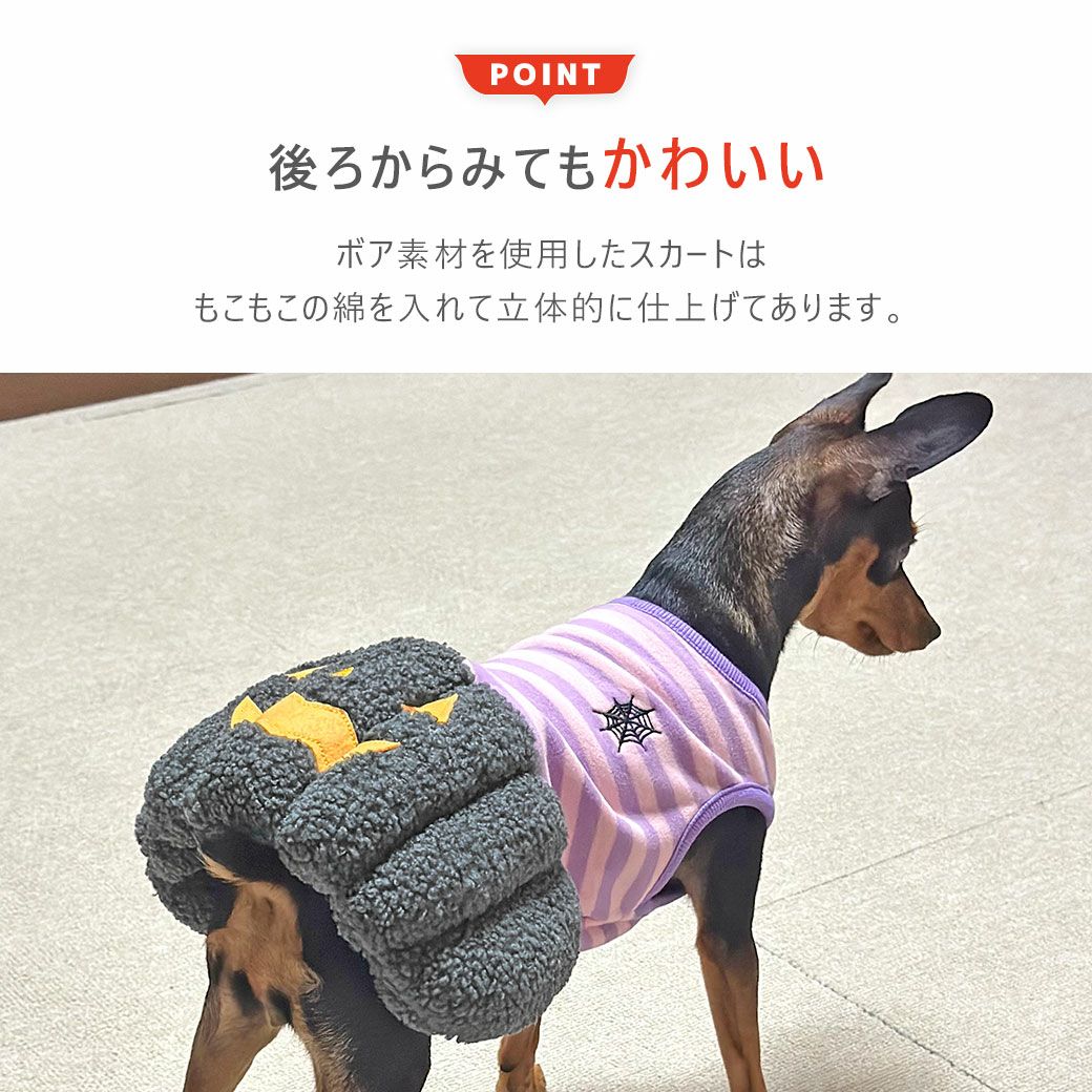 後ろからみてもかわいいボリュームパンプキンスカート