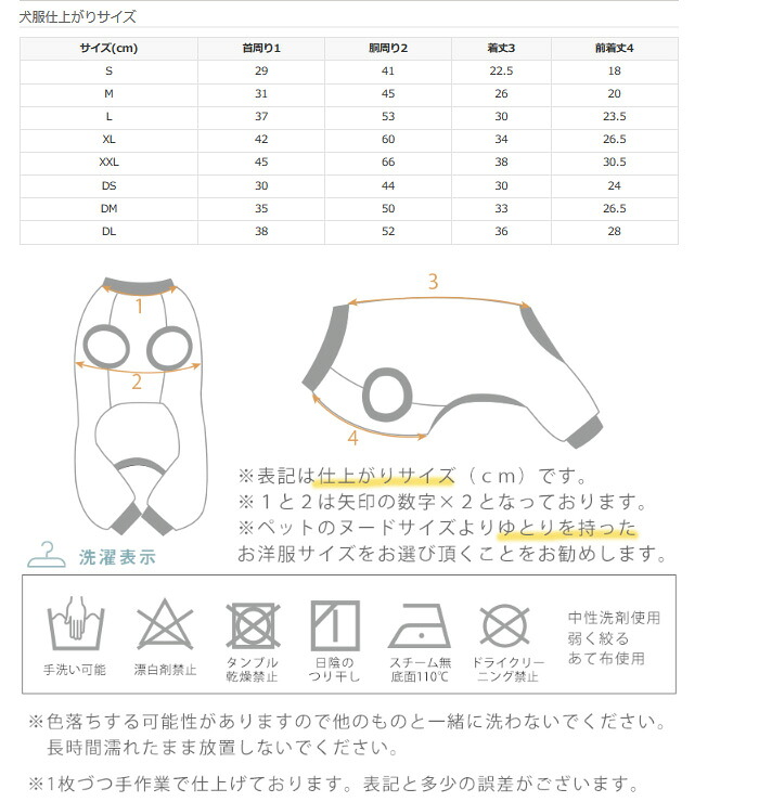 お洋服サイズ