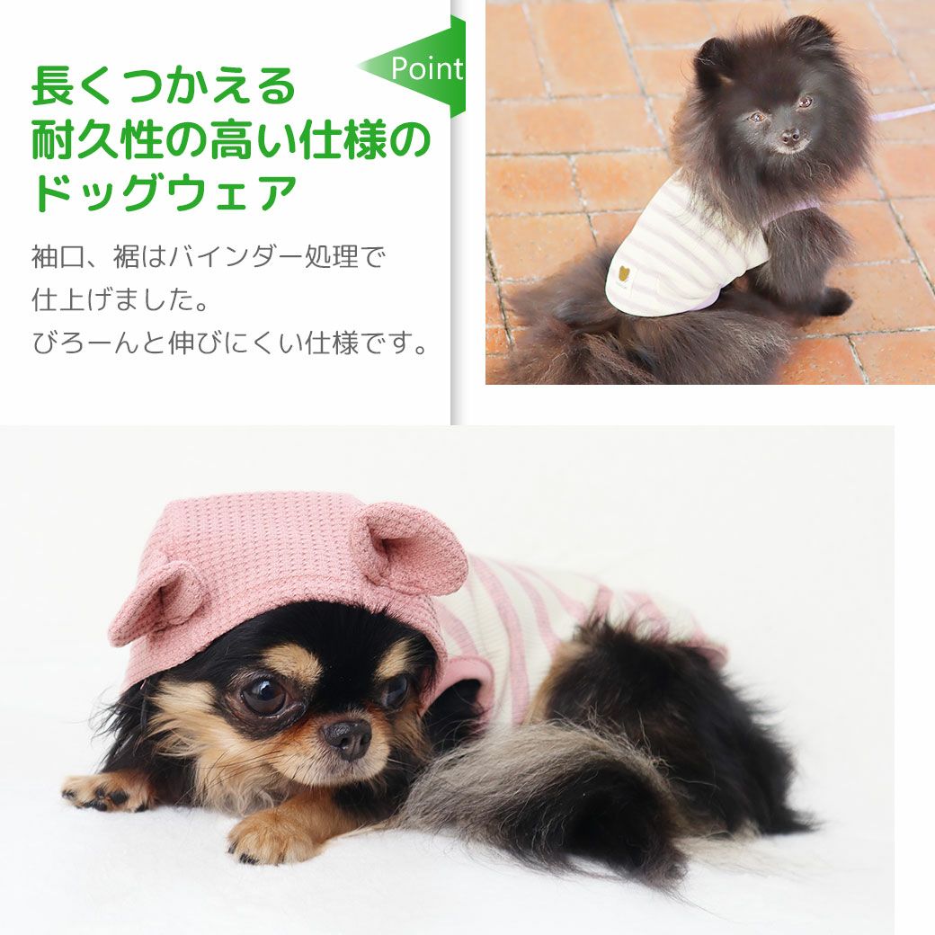 長くつかえる耐久性の高い仕様のドッグウェア