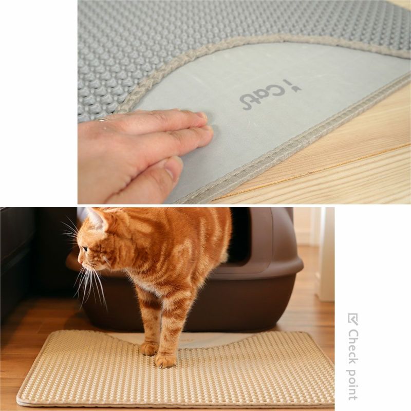 Catlog Board2 猫用トイレマット ホワイト ペティオ necoco 猫 トイレマット グレー 1個 - アスクル