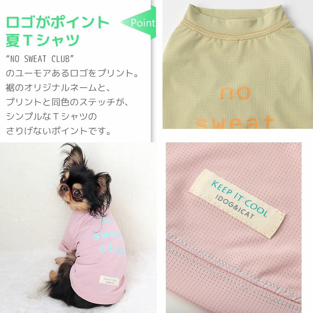 カジュアルなロゴプリントがポイントの夏用Tシャツ