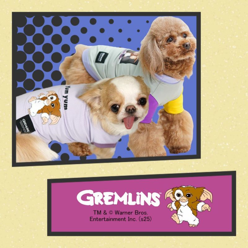 iDog COOL+MOSCAPE GREMLINSギズモの3つの約束Tシャツ アイドッグ-犬猫用品