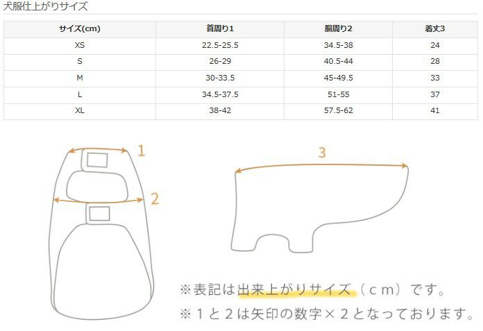 サイズ表