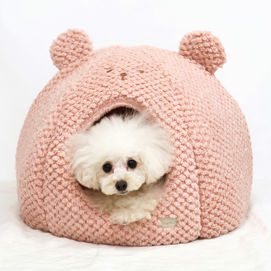 トイプー1.9kg(首17/胴29/丈22cm)のメリナちゃんもマカロンピンクを使用