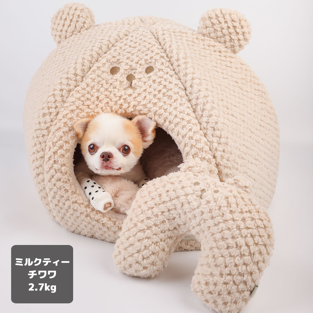 トイプー1.9kg(首17/胴29/丈22cm)のメリナちゃんもマカロンピンクを使用