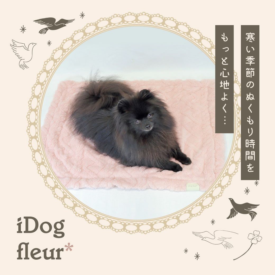 IDOG&ICATiDogfleurケーブルニットブランケットアイドッグ