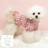 トイプー1.9kg(首17/胴29/丈22cm)のメリナちゃんはチェックレッドのSを着用