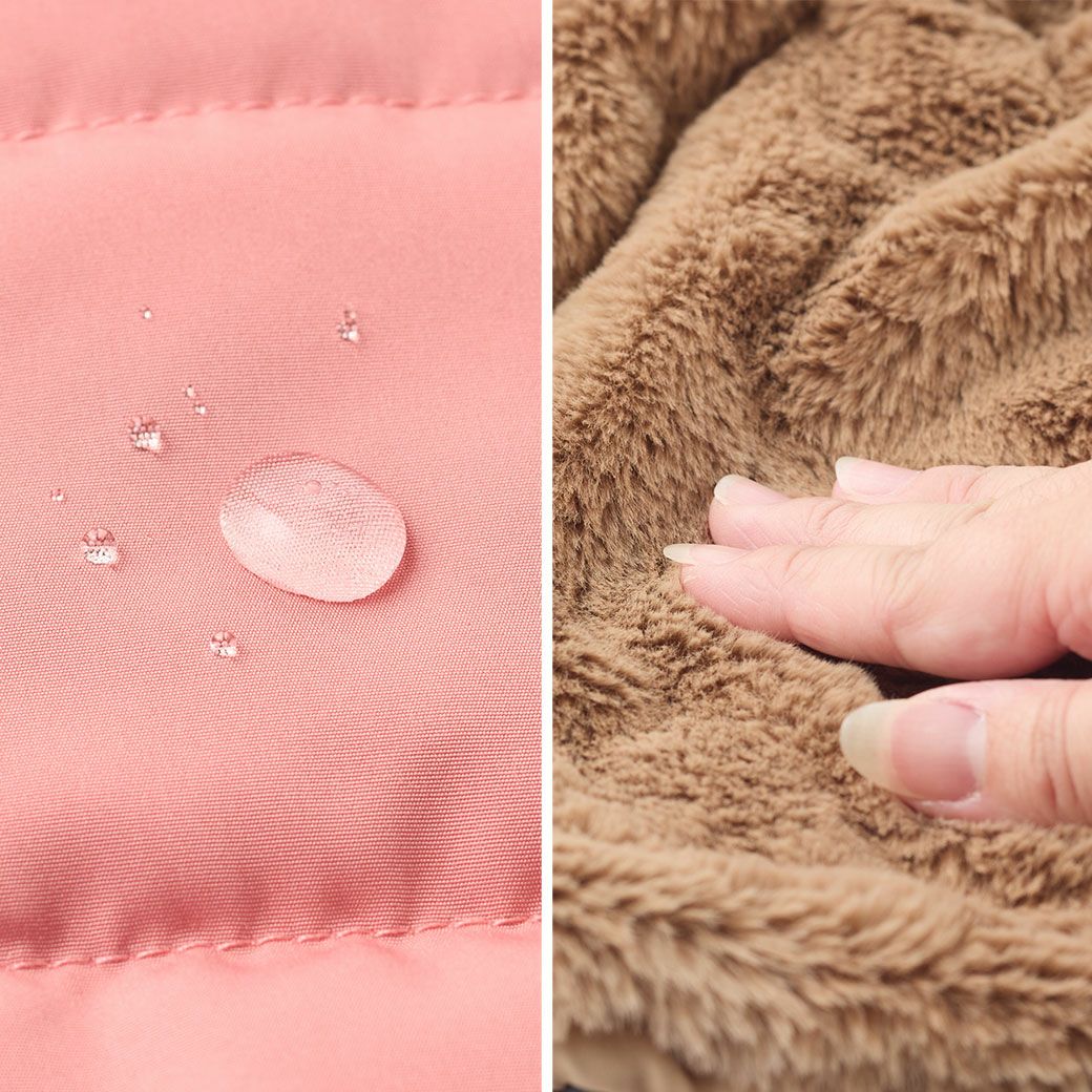 サラリとした柔らかい撥水素材