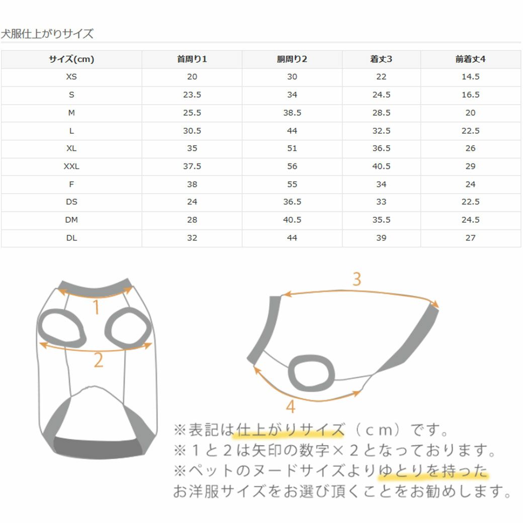 サイズ表