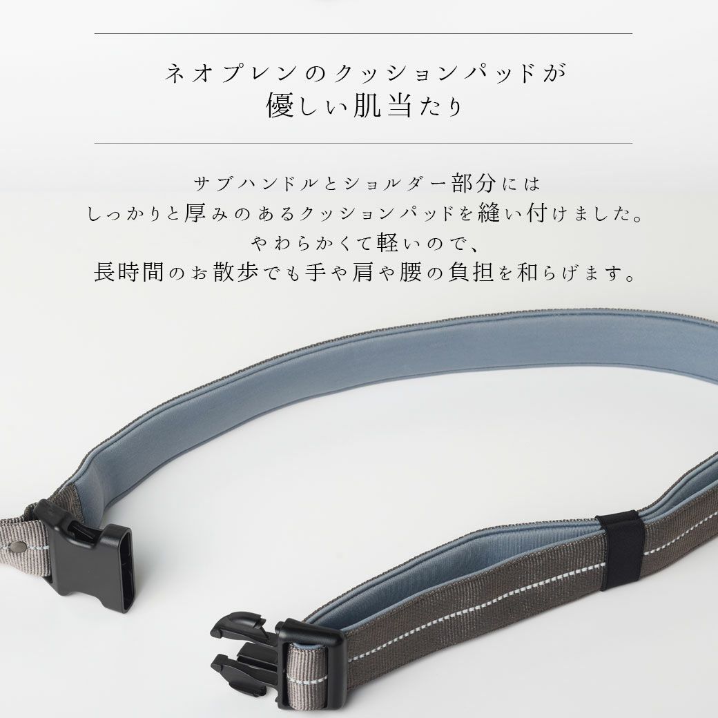 ネオプレンのクッションパッドが優しい肌当たり