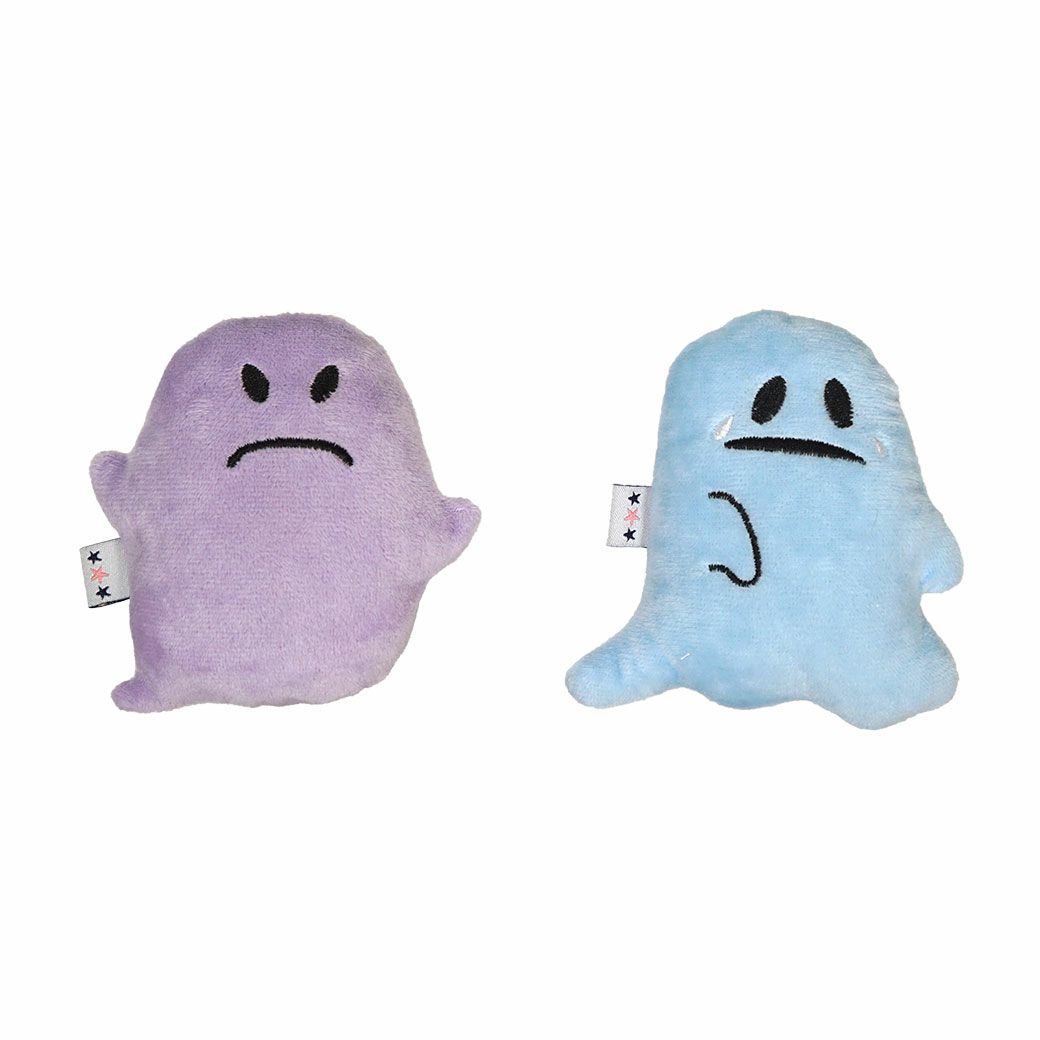 両面に顔の刺しゅう入り