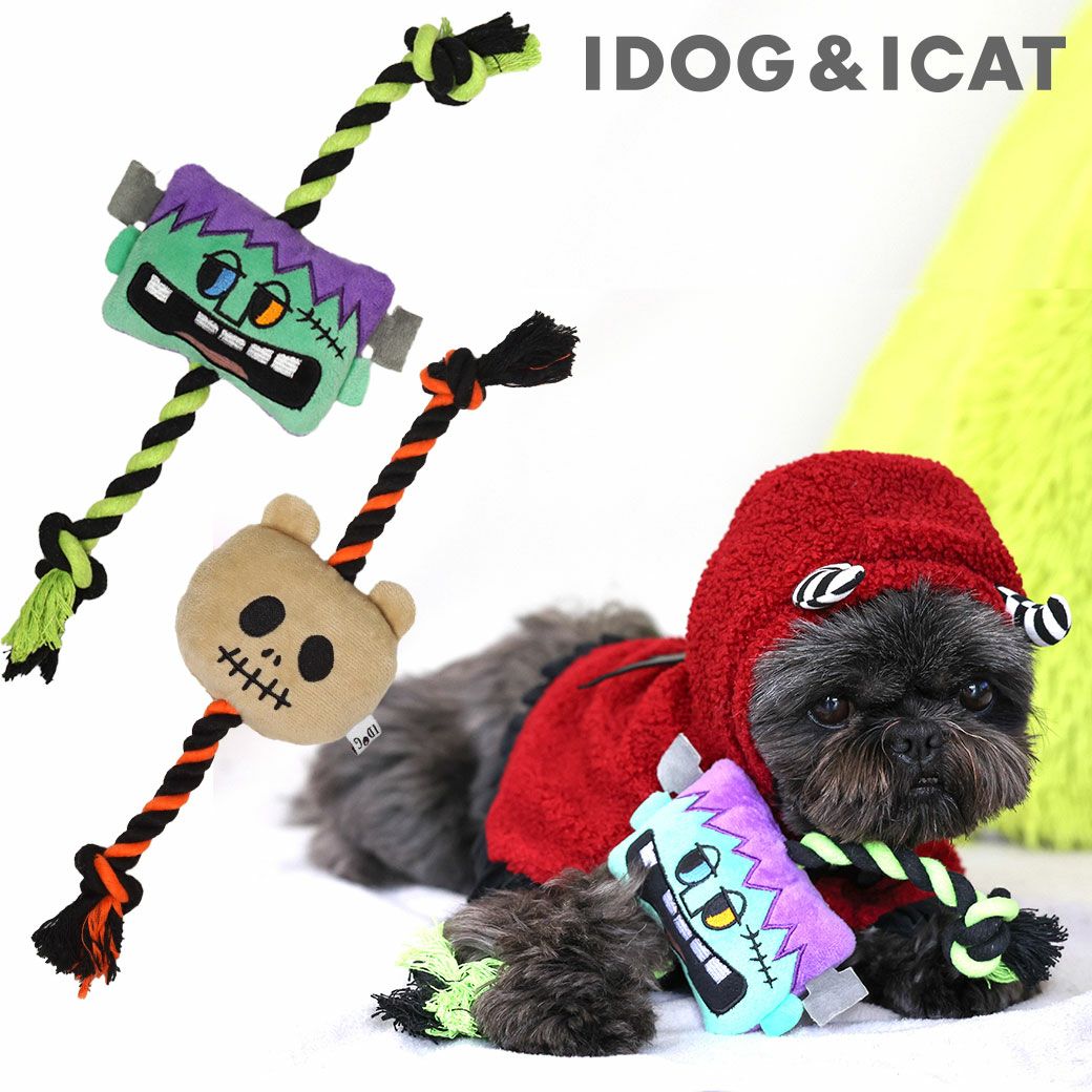 iDogMonsterロープトイスマイルモンスター鳴き笛入り