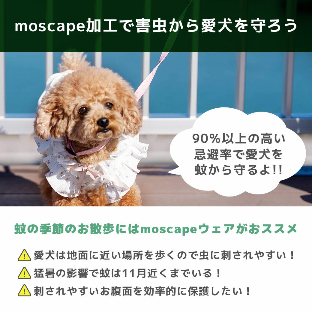 moscape加工で害虫から愛犬を守ろう！
