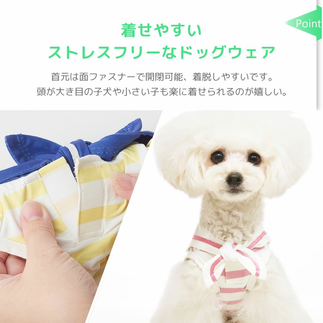 着せやすいストレスフリーなドッグウェア