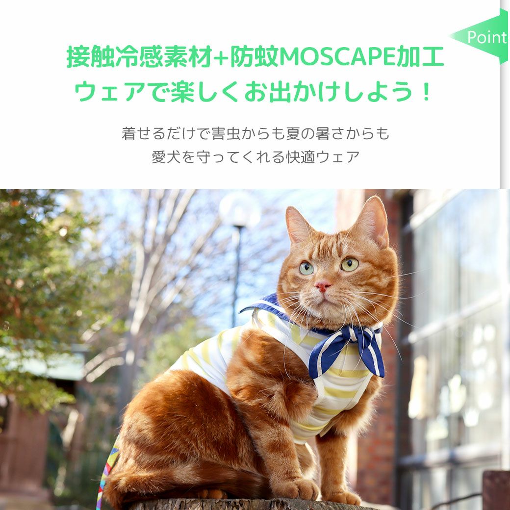 接触冷感素材+防蚊MOSCAPE加工ウェアで楽しくお出かけしよう！