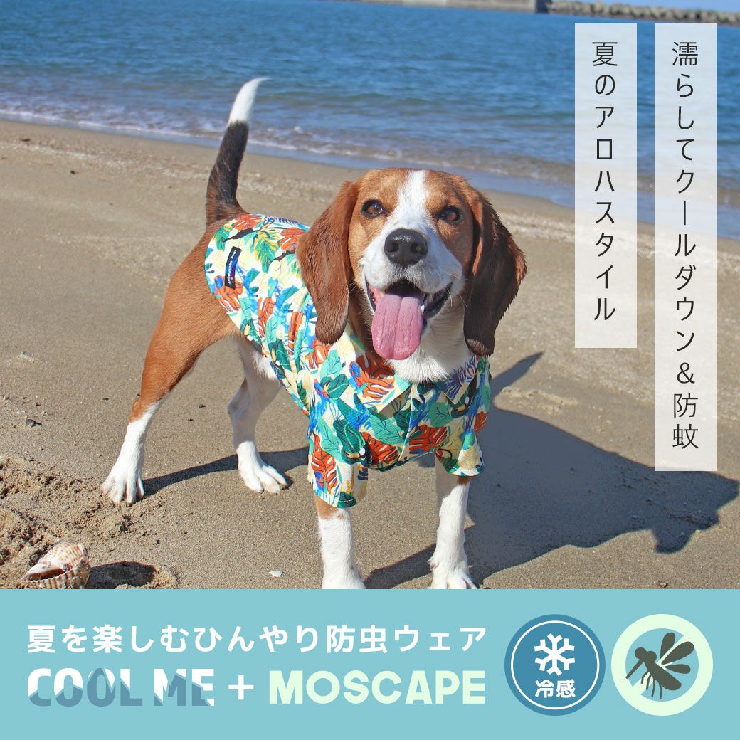 IDOGEQUIPMENTCOOLME+MOSCAPEアロハシャツ冷感ひんやり防蚊アイドッグ