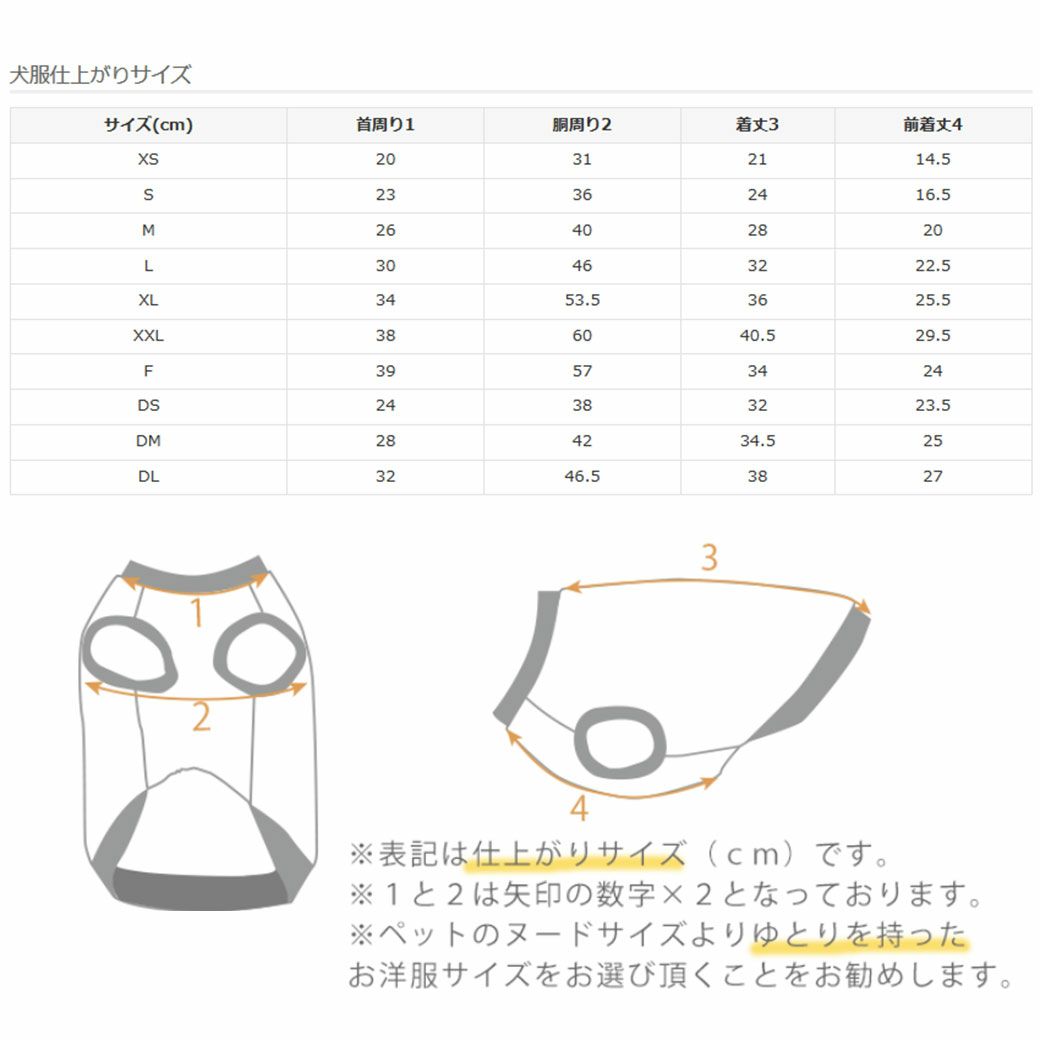 サイズ表