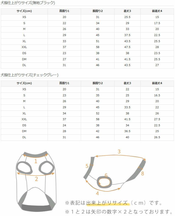 サイズ表