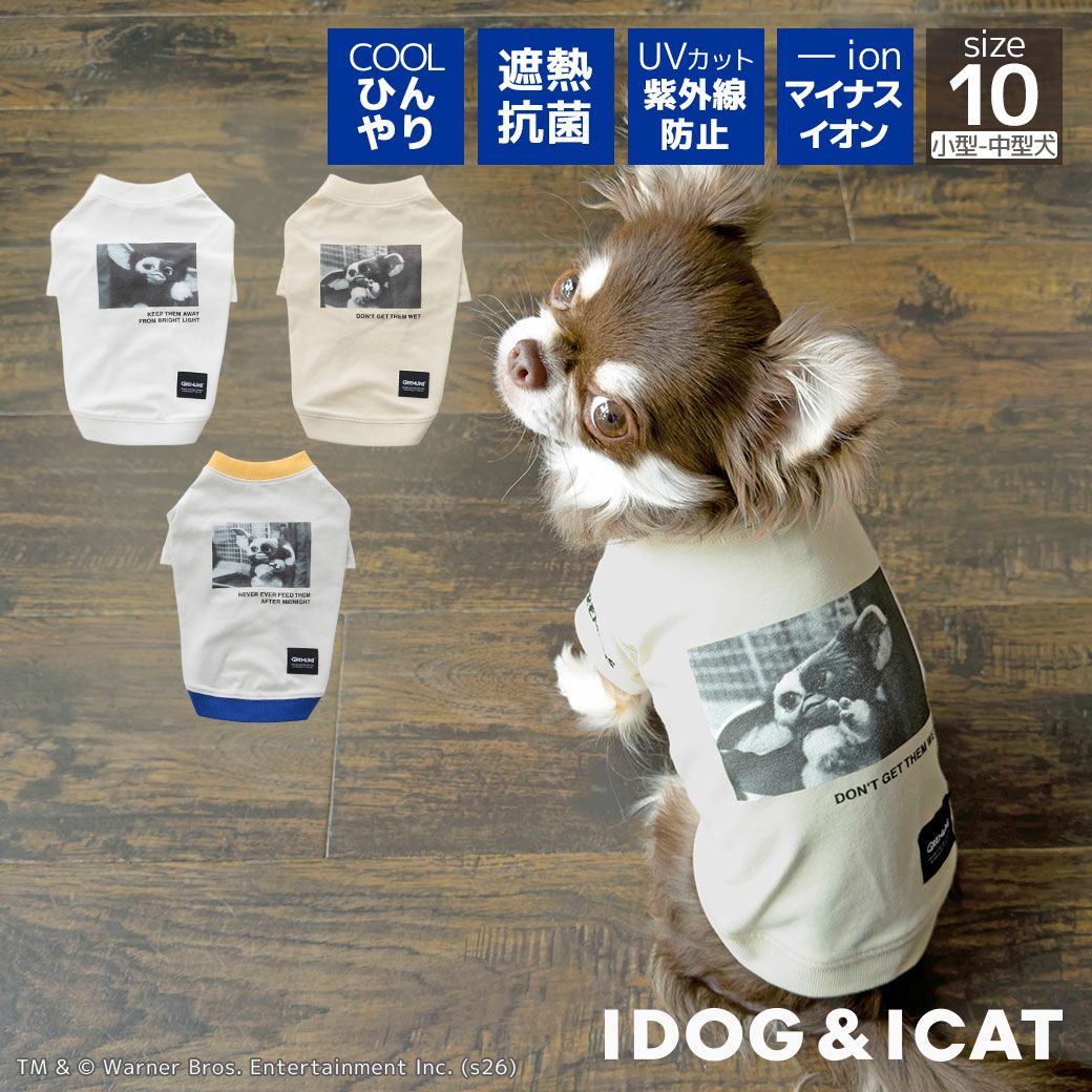 iDogUVARMORグレムリンフォトTシャツ遮熱UVカット冷感抗菌マイナスイオンアイドッグ